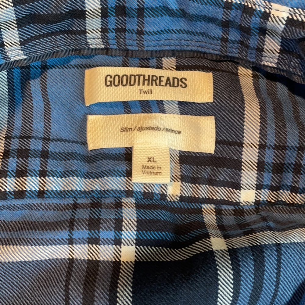 Blue plaid shirt - Picture 3 of 4